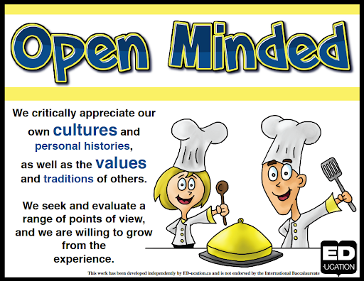2 Character Chefs under the word Open-Minded